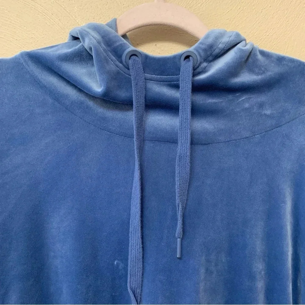 Offline by Aerie Blue Cropped Velour Hoodie XL - Picture 6 of 10